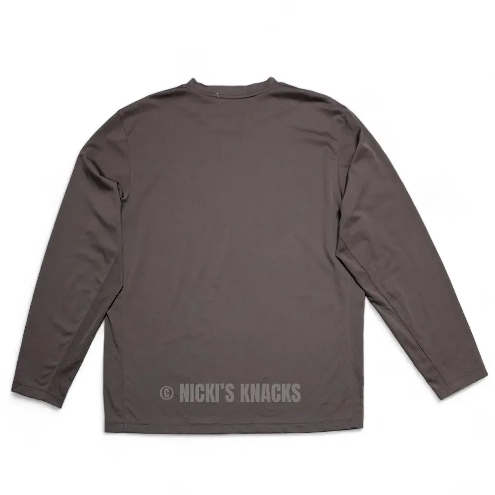 Banana Republic Pullover Gray Orange Performance Long Sleeve Athletic Top Sze XL